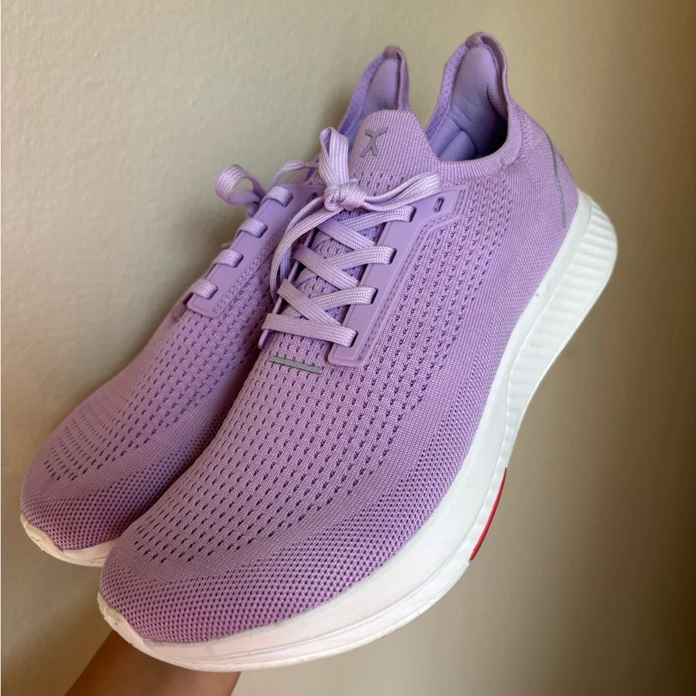 Lilac Knit Women's Running Sneakers - Lightweight Comfort - Picture 1 of 4